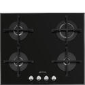 Placa SMEG PV164N2 4 Fuegos Gas Natural Negro Cristal