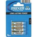 MAXELL ALKALINE AAA LR3 PACK 4 UNIDADES - Pilas 1.5V